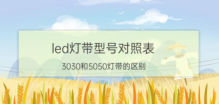 led灯带型号对照表 3030和5050灯带的区别？